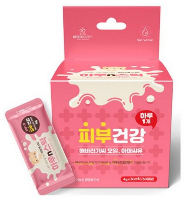 하루n스틱 고양이 영양제 짜먹는 스틱 영양간식 30포, 30회분, 피부/피모, 1개