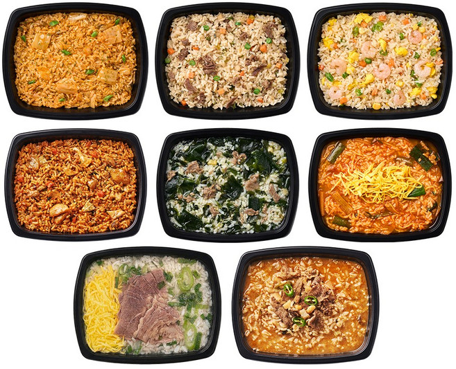 양많은 직장인 아침 점심 저녁 혼밥 편의점대용 즉석국 볶음밥 맛있는 한 끼 볶음밥&국밥 도시락 8종 1720g (냉동)