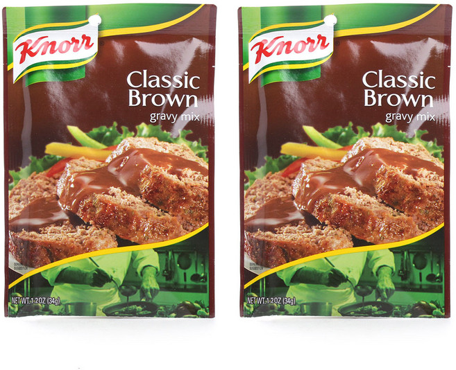 크노르 클래식 브라운 그레이비 믹스, 34g, 2개