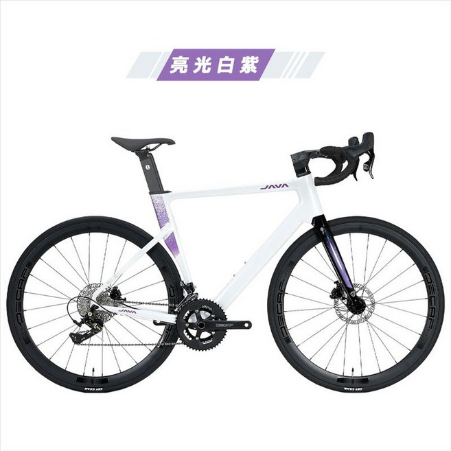 자바 실룰로6 자바볼라타 시마노24단 카본포크 로드바이크 SILURO6, L, C. 화이트/퍼플 (LT-WOO), 1개