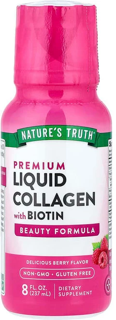 네이처스트루스 비오틴 + 비타민C 함유 프리미엄 액상 콜라겐 천연 베리 237ml(8fl oz) NTH-12126, 1개, 237ml - 쿠팡