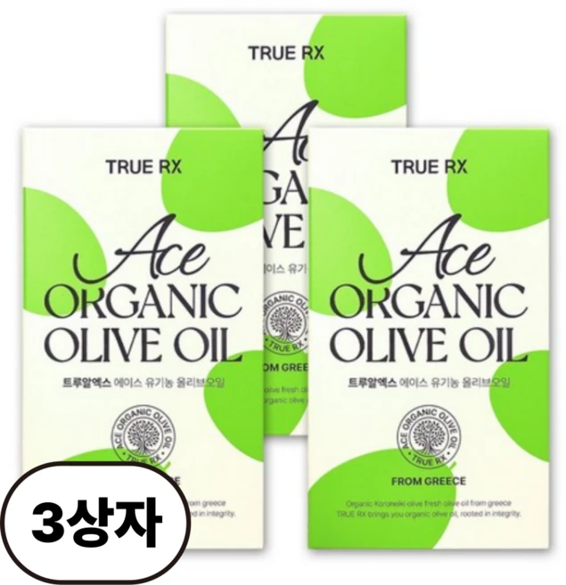 트루알엘스 에이스 유기농 엑스트라버진 올리브오일 7g, 70g, 3개 - 쿠팡