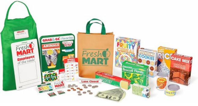 Melissa & Doug 멜리사 앤 더그 멜리사와 프레시 마트 식료품점 음식과 롤플레이 동반자 세트 즐기세요, Melissa & Doug 멜리사와 더그 프레시 마트, 1개