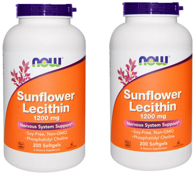 나우푸드 해바라기 레시틴 1200mg 200정 2개