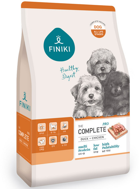피니키 맛있는 강아지사료 더 컴플리트 프로, 1개, 6kg, 닭+오리