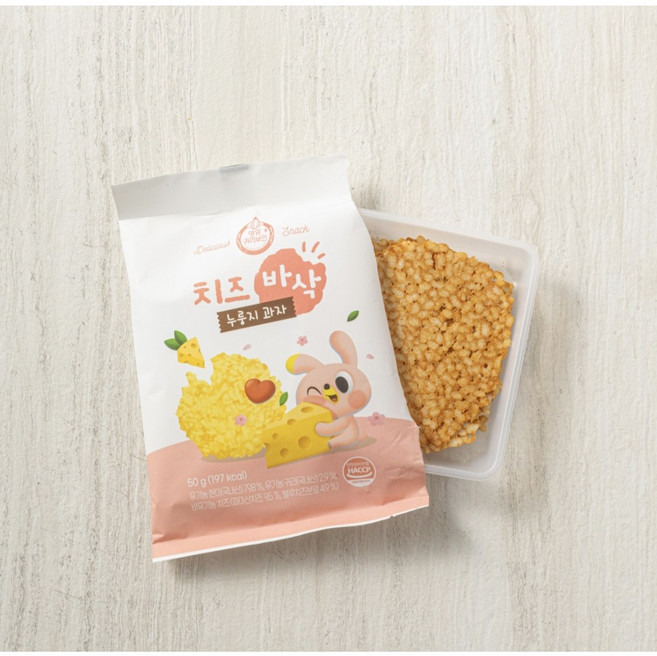 [영암귀리부인] 수제 친환경 귀리 현미 치즈 누룽지 과자, 1개, 50g