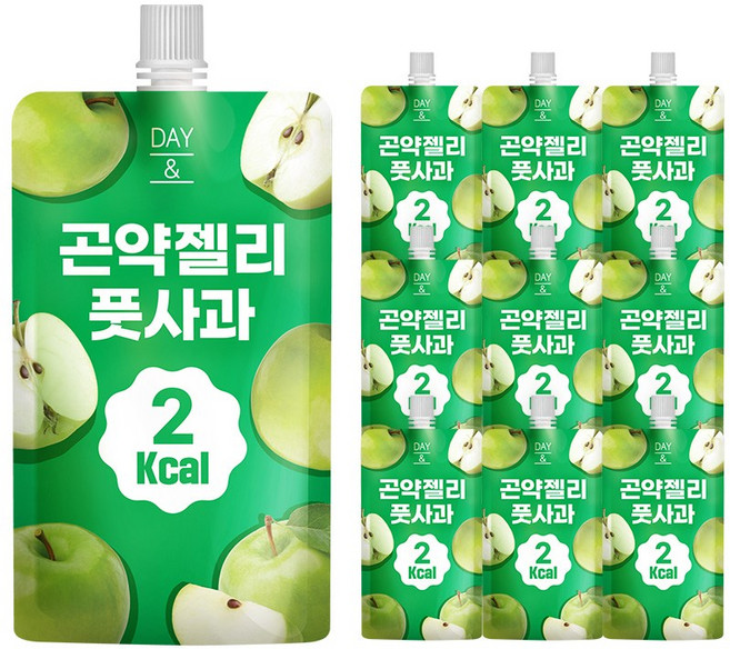 데이앤 2칼로리 곤약젤리 풋사과, 10개, 150g