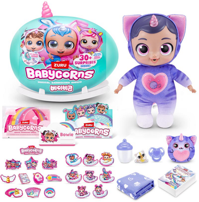 레인보우콘 베이비콘 아기 랜덤 인형, 1개