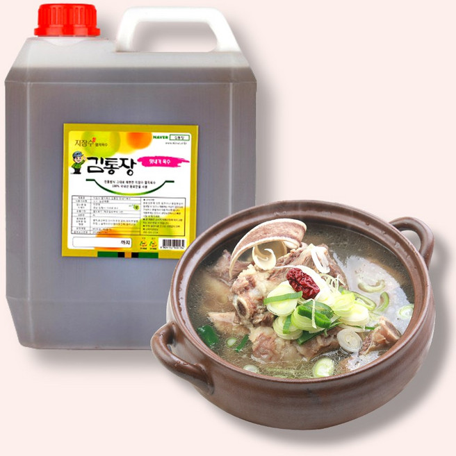 육수명장김통장 맛내기육수 업소용 샤브샤브 소고기전골 해물탕 자연조미료 요리에센스 4L, 1개