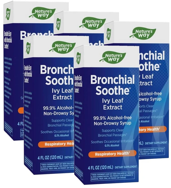 네이처스웨이 브론키얼 수드 시럽 아이비 리프 추출물 Nature's Way Bronchial Soothe Syrup, 120ml, 5개 - 쿠팡