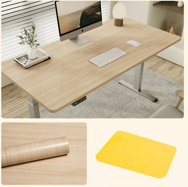 Jeernare 무늬목 에어프리 인테리어필름 방문 가구 현관문 리폼 방수 시트지 셀프벽지 90*200CM, 베이지