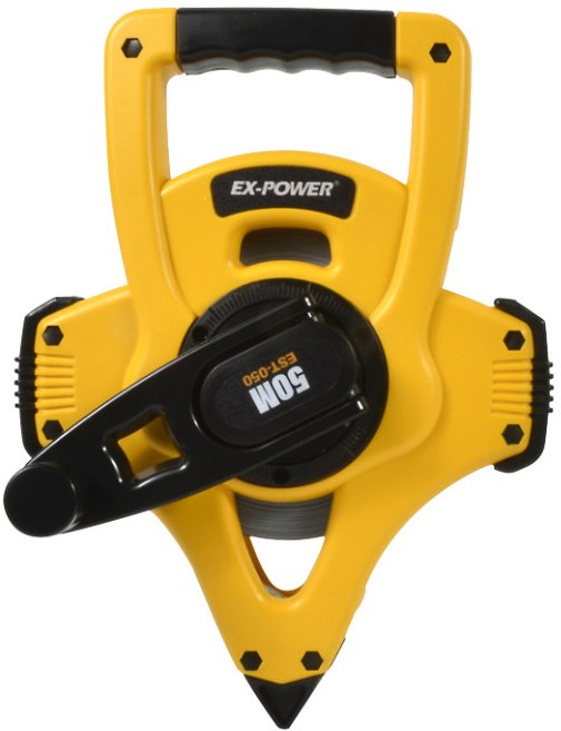 이엑스파워 롱 스틸 줄자 EST-050 50M 방수 손잡이 측량 인테리어 공사, 본상품선택, 1개