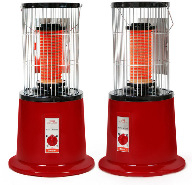 나산전기 NS-7008 여주황토보빈 국산 원적외선전기스토브 원통난로히터, 나산 전기난로 NS-7008