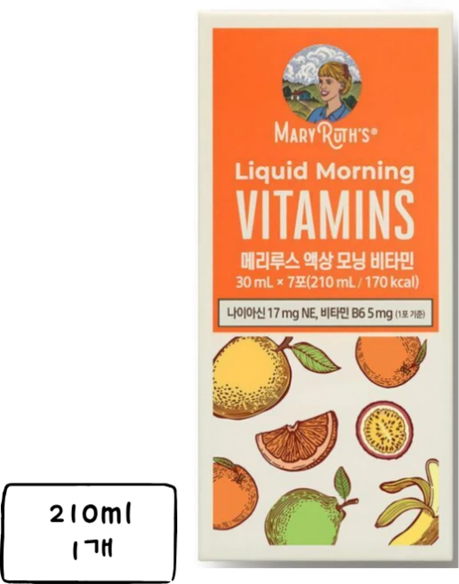 메리루스 액상 모닝 비타민 7p, 210ml, 1개 - 쿠팡