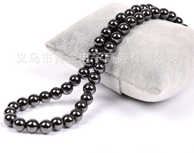 자석목걸이 자기장 게르마늄 마그네틱 자석 티타늄, 1개, 6mm 나사 버클 45cm