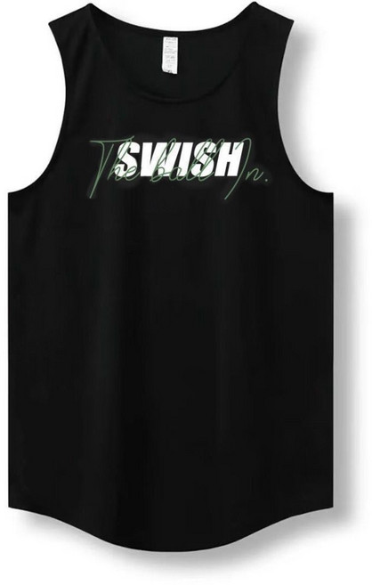 TSWISH 美式運動背心 夏季網眼速乾透氣健身跑步坎肩, 1個, 黑色 英文XL