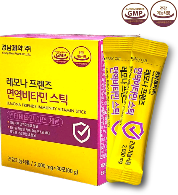 경남제약 레모나프렌즈 면역비타민 스틱, 1개, 60g