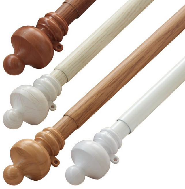 레일앤폴 25mm 일반캡 커튼봉세트, 연우드