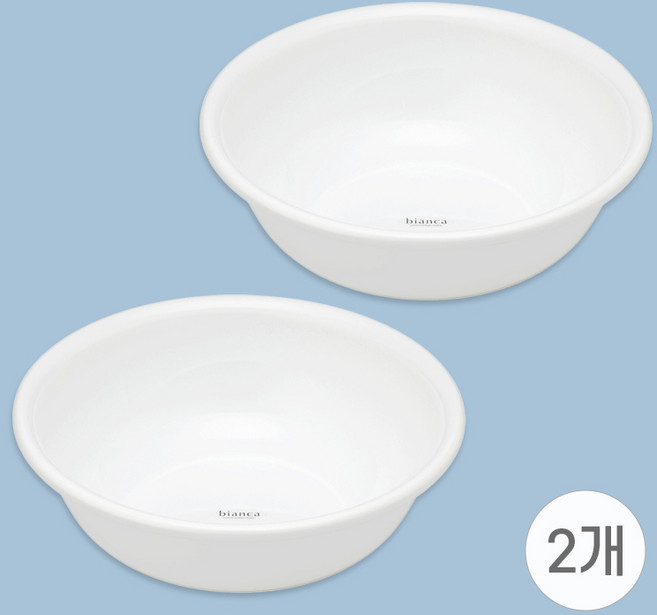 비앙카 세숫대야 일본 이노마타 욕실 작은 세면대야, 2개, 화이트