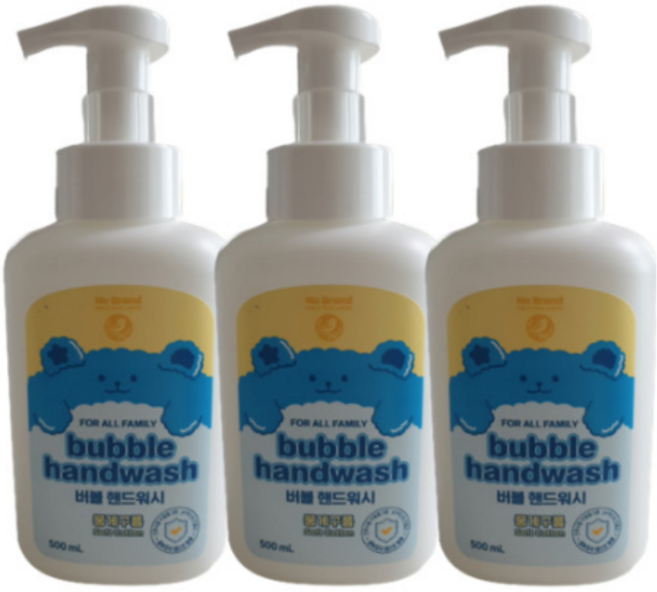 노브랜드 버블 핸드워시 뭉게구름, 500ml, 3개