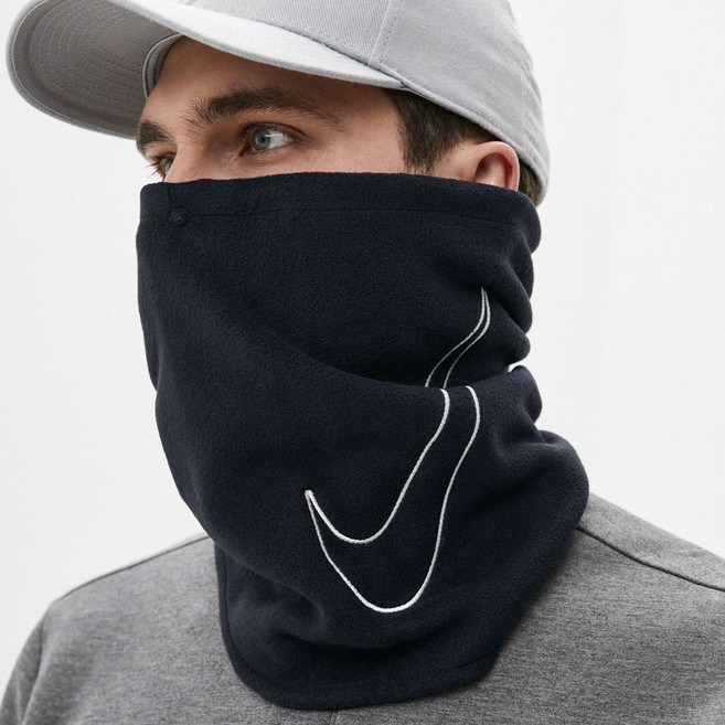 나이키 넥 워머 플리스 목토시 기모 방한 골프 오토바이 등산 목 두건 안면보호 스포츠 마스크, 블랙, 1개