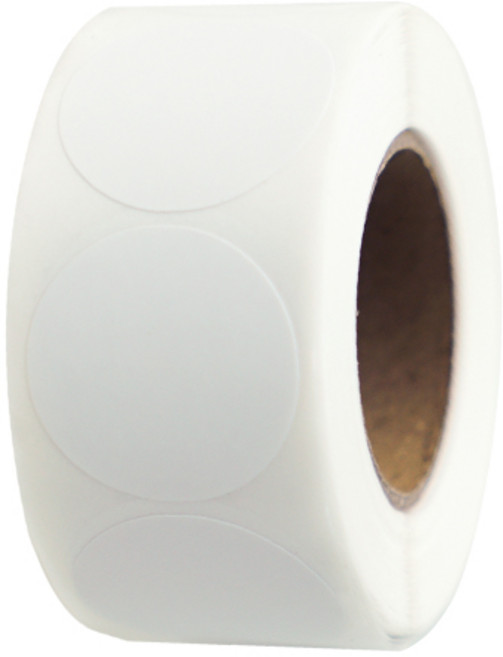 디어플레이스 컬러 롤스티커 500매 2.5cm, 1롤, 09.원형_화이트