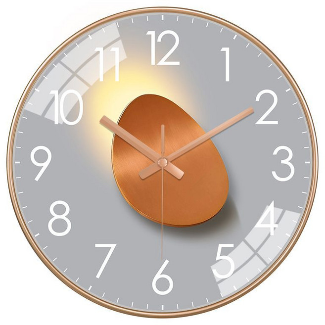 리빙쉘 모던 일루미네이트 30센치 12인치 초저소음 벽시계, 9