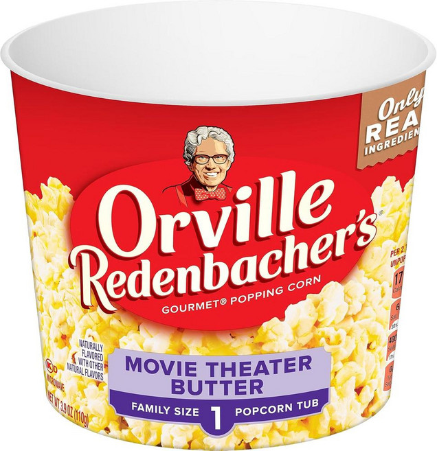 Orville Redenbacher’s 전자레인지용 팝콘 (대용량 영화관 버터맛), 1개, 110g
