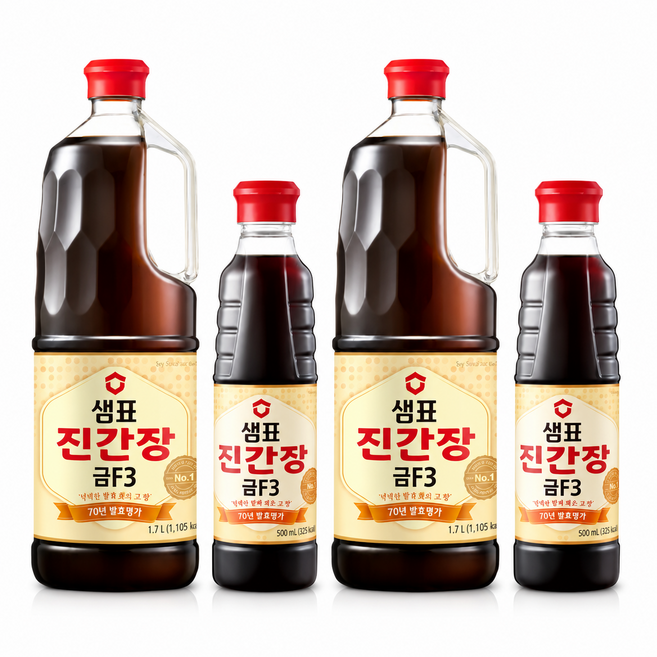 샘표 진간장 금F3 (1.7L+500ml) x 2세트, 2.2L