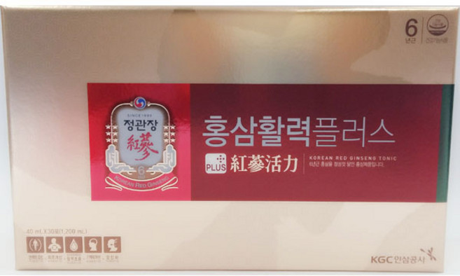정관장 홍삼활력플러스 40ml x 30포 3박스/3개월분(90포), 90개