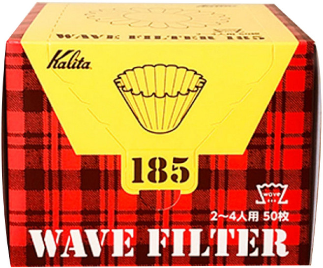 Kalita WAVE FILTER 185 手沖咖啡濾紙 (2-4人用 50枚入), 1個