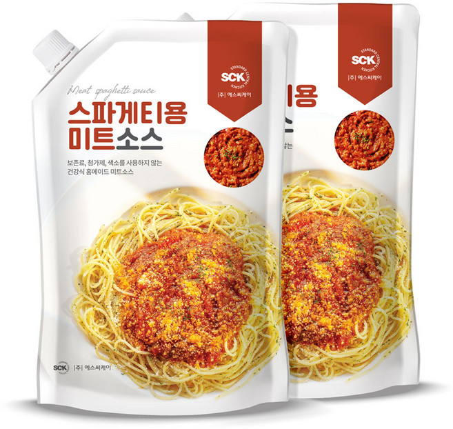 SCK 라구소스 미트소스 1kg / 2kg 소고기 듬뿍!! 100% 전각살 사용! 이탈리아 홀토마토!, 2개