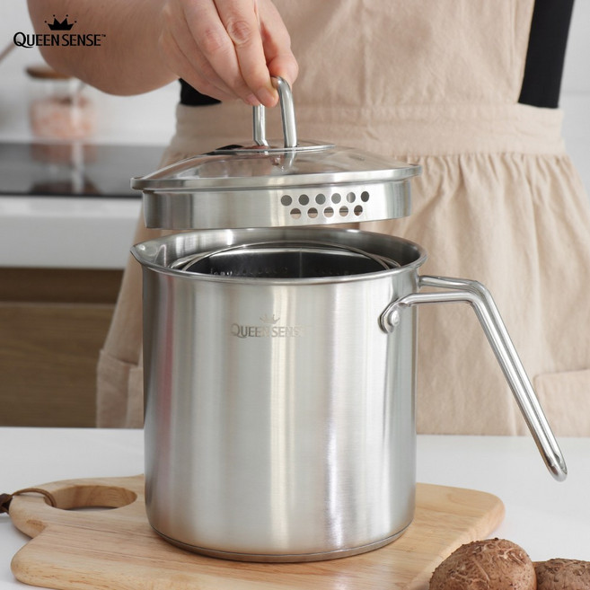 퀸센스 파스타 멀티팟 3.3L, 1개, 실버, 17.5cm