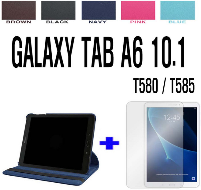 갤럭시탭A6 10.1 P580 P585 with S펜 케이스+강화유리, 색상선택, 핫핑크+강화유리1장, 1개