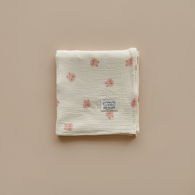 돗투돗 동물친구들 친환경 요루거즈 순면 블랭킷, 베이비바니