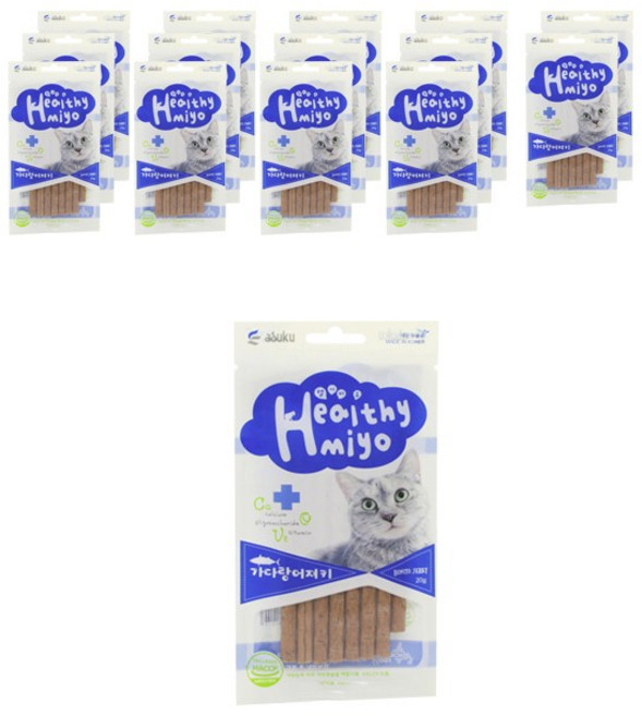 아스쿠 헬시묘 져키 20g, 가다랑어, 15개