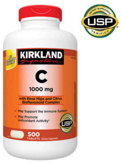 커클랜드 비타민 C 1000mg 500정 (타블렛) Kirkland Vitamin 500tabs, 1개