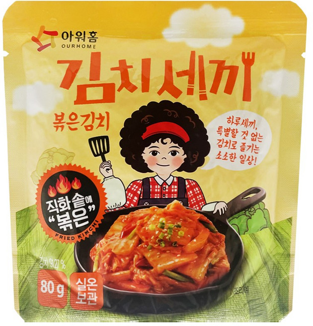 아워홈 김치세끼 볶음김치 80g, 1개