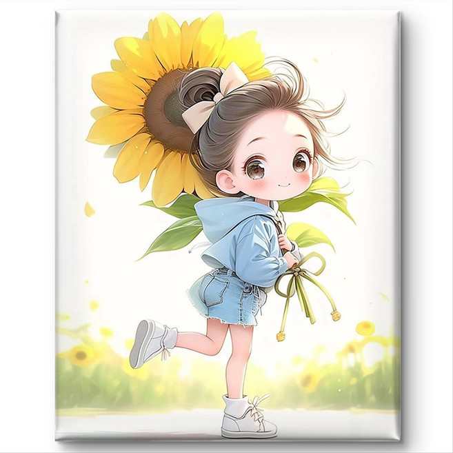 서은이네 캔버스형 보석십자수 DIY 키트 비즈 십자수 액자형 40x50cm, MA18, 1세트