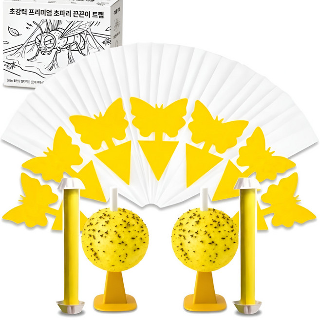 우리집살림여왕 쏘이지 초파리 화분 날파리 트랩 퇴치 유인제 끈끈이, 24개, 60g