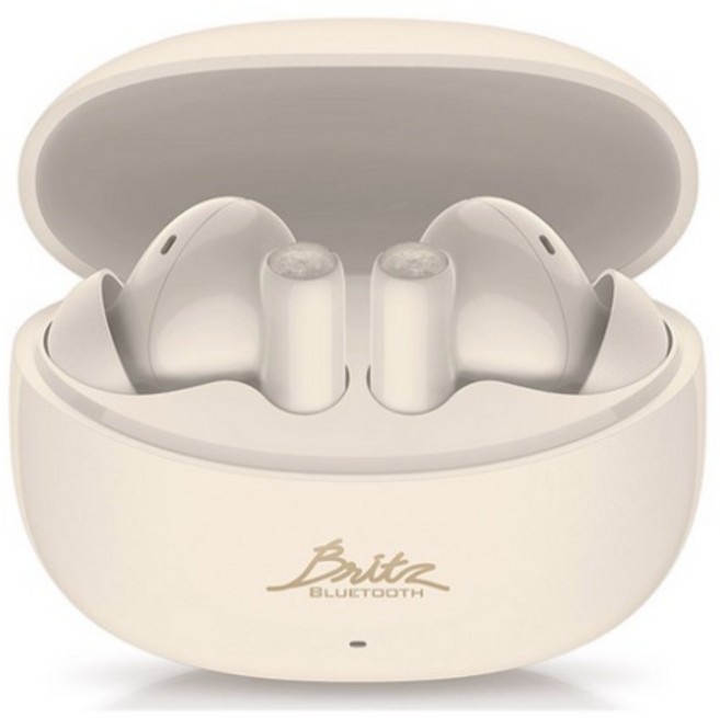 브리츠 노이즈캔슬링 무선 블루투스 v5.3 이어폰, 5.3V 블루투스 이어폰 (AcousticANC7), 아이보리
