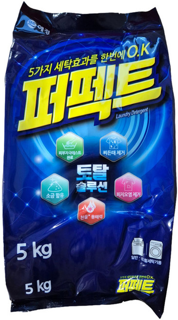 애경 퍼펙트 솔루션 리필, 5kg, 1개