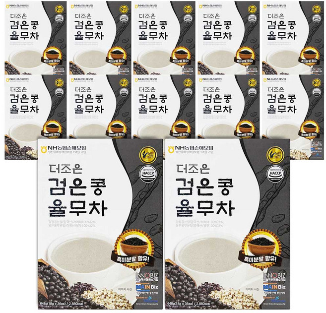 더조은 검은콩 율무차 식사대용 선식 스틱, 12개, 36개입, 18g