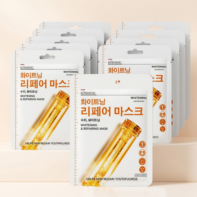 FASEN 화이트닝마스크팩 마스크팩 미백 보습앰플마스크팩 갈아만든 마스크시트 얼굴팩 트리트먼트 마스크, 10개, 03마스크