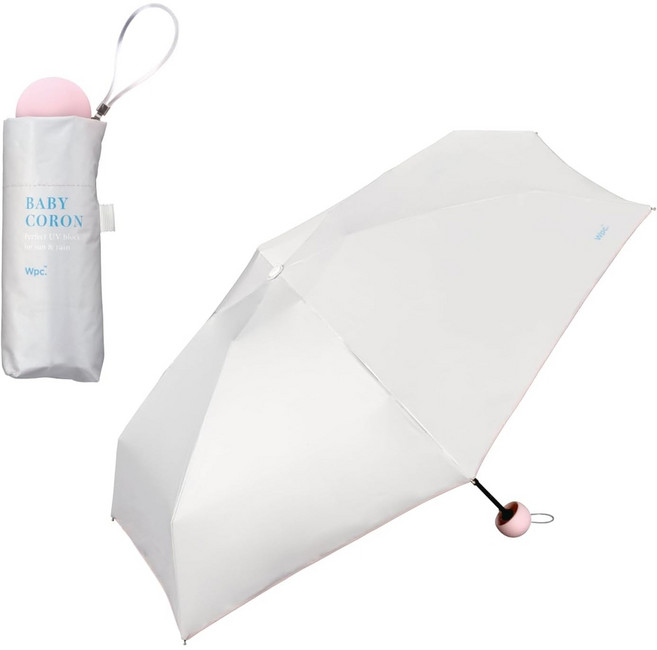 Wpc 일본 베이비 컬러 콜론 자외선차단 미니 접이식 양산 그레이