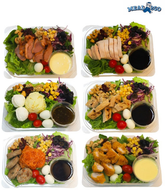 [밀투고] 샐러드 2주 정기배송 주 3개 20종 이상 신선한 프리미엄 다이어트 식단, 6개