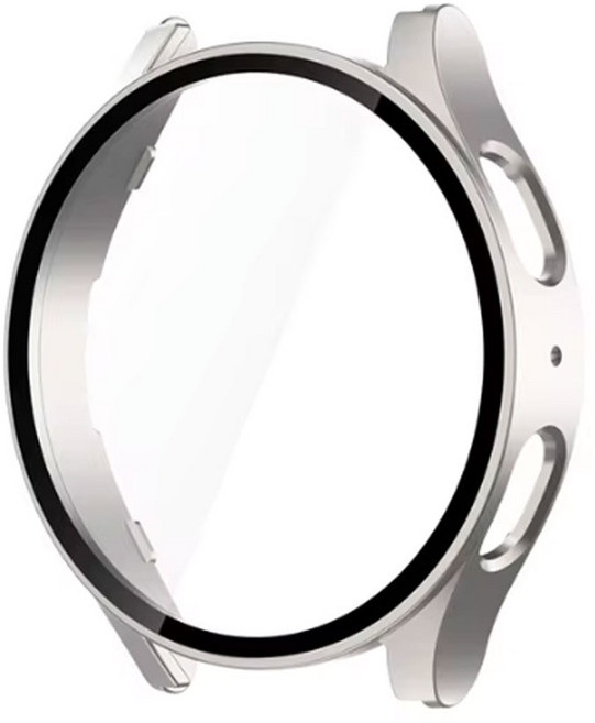 디나인워치 갤럭시워치 7 6 강화유리 풀커버 하드케이스, 스타라이트, 1개