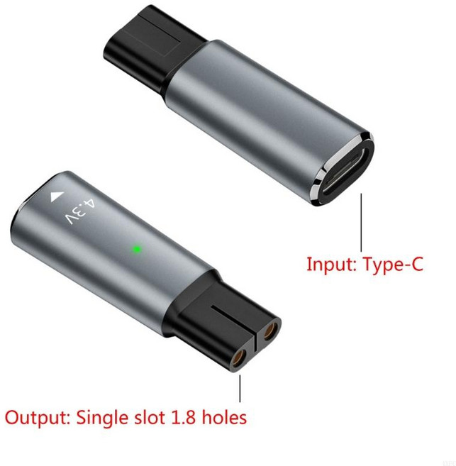 호환 4XFC 유형 C 2핀 전원 플러그 커넥터 암 어댑터 면도기 충전용 변환기, [06] J, 1개