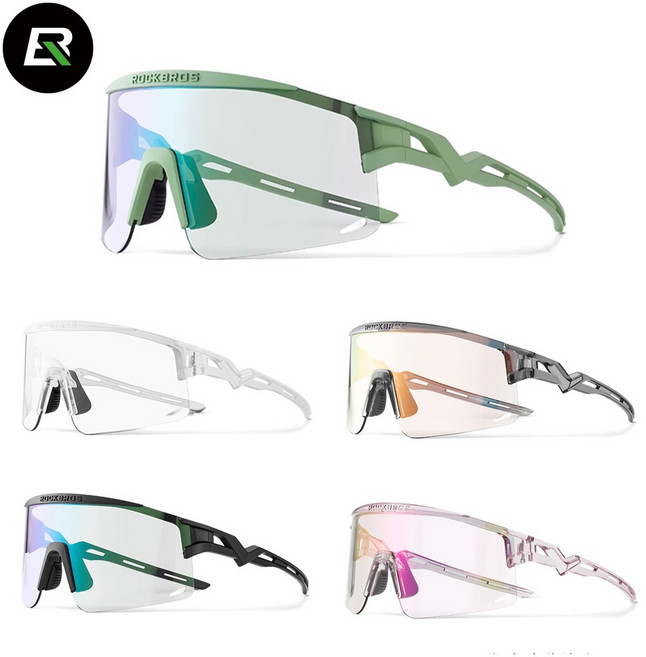 락브로스 스포츠 변색고글 변색선글라스 자전거고글 도수클립포함 러닝 등산, 변색 고글, 블랙 14110023005 SP337, 1개