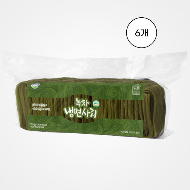 [송학식품] 녹차냉면사리, 6개, 2kg